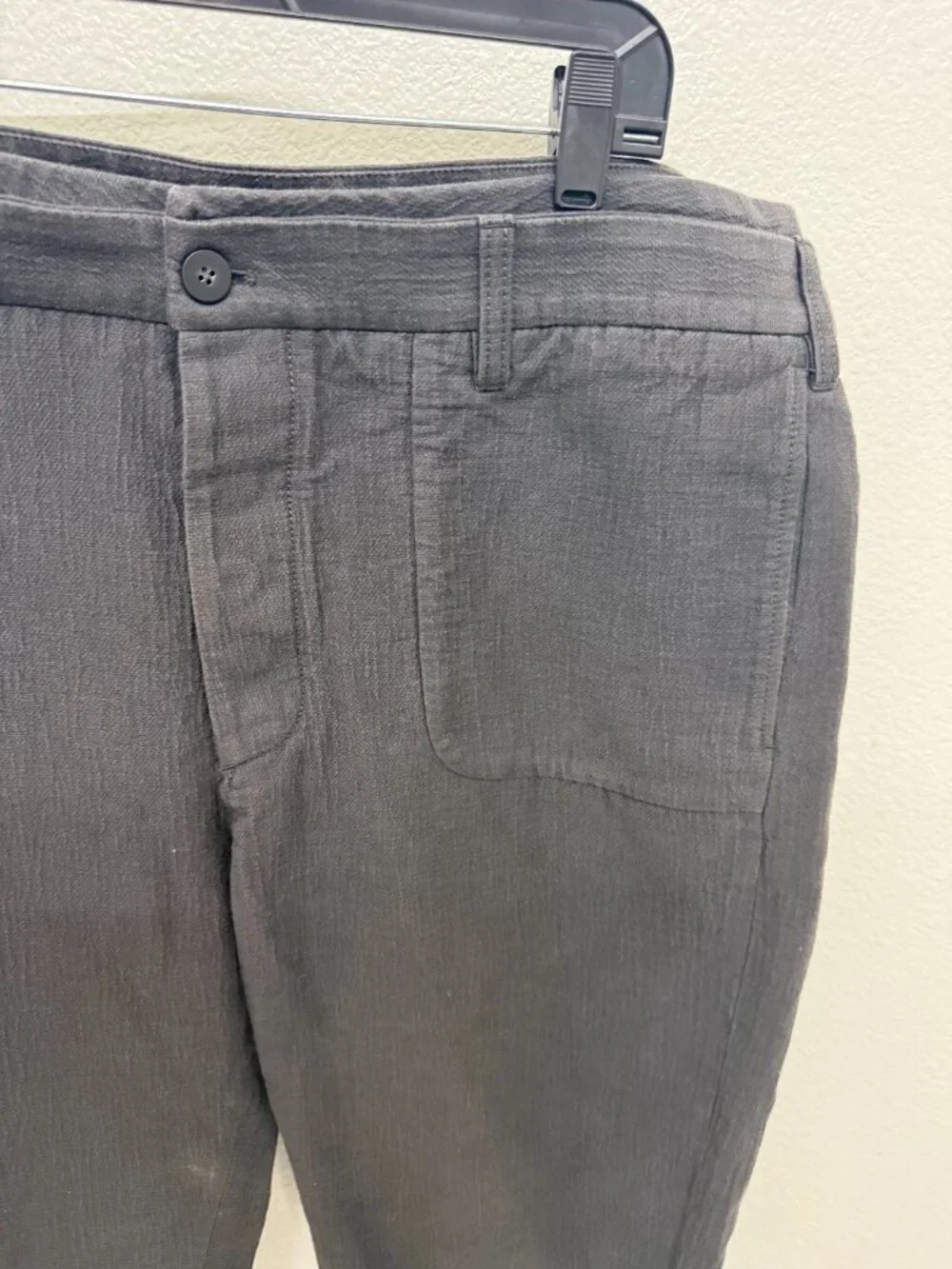 Ann Demeulemeester Gray Utility Pants Cropped Ankle Trousers Size L